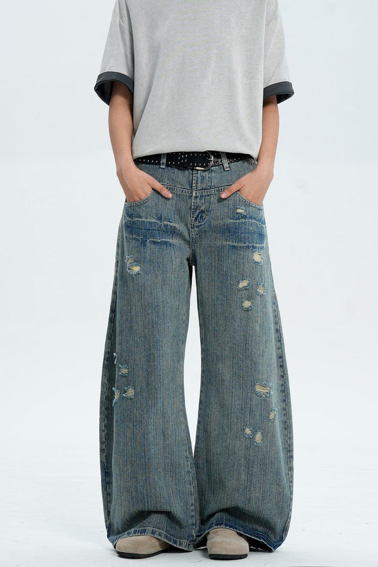 Distressed Blue Street Jeans — Trenqor Basics
