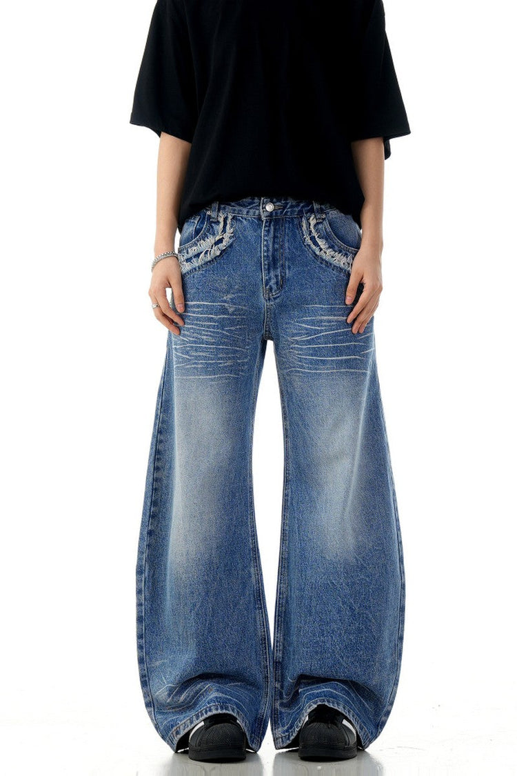 Raw Hem Blade Jeans — Trenqor Basics — view 3