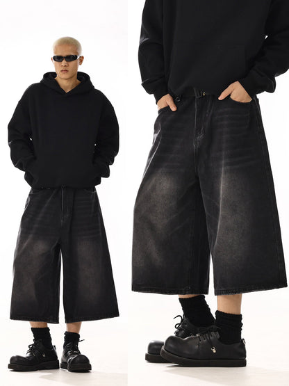 Vintage Black Cropped Shorts