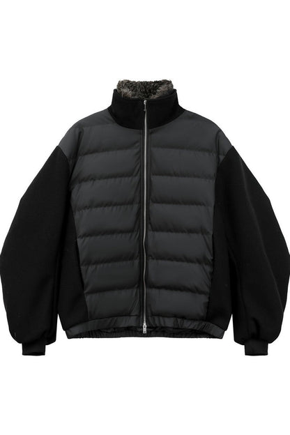 Fur Collar PU Puffer Jacket