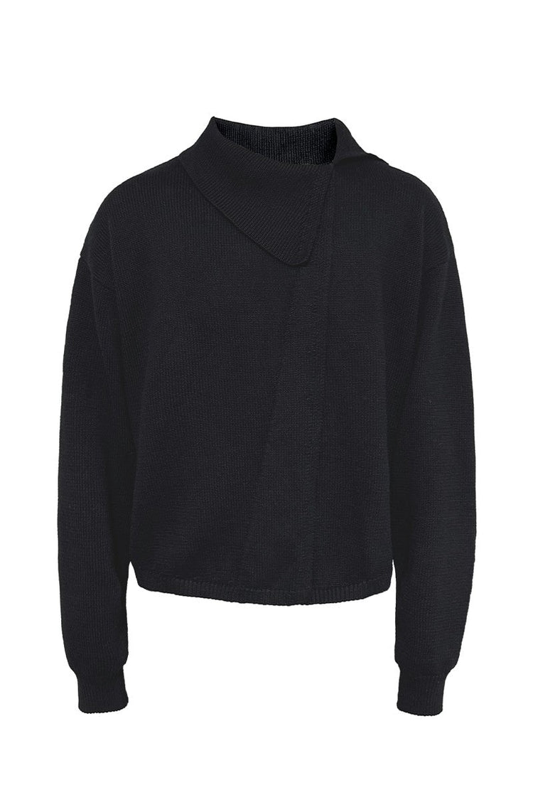 Asymmetrical Wool Blend Sweater