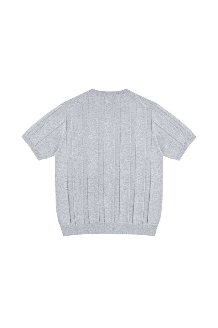 Linen Blend Knit T-Shirt — IDLT — view 3