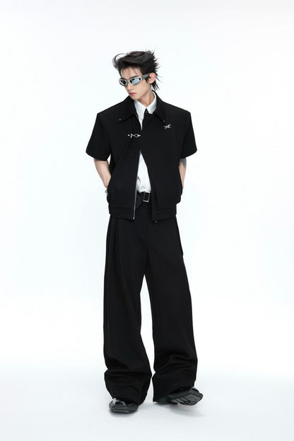 Asymmetric Wide Leg Trousers