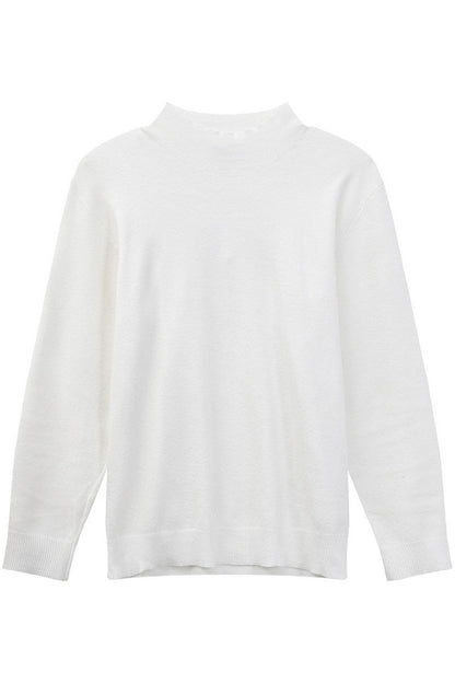 Modal Blend Fitted Turtleneck Sweater