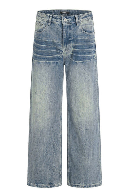 Crackle Wash Slub Jeans