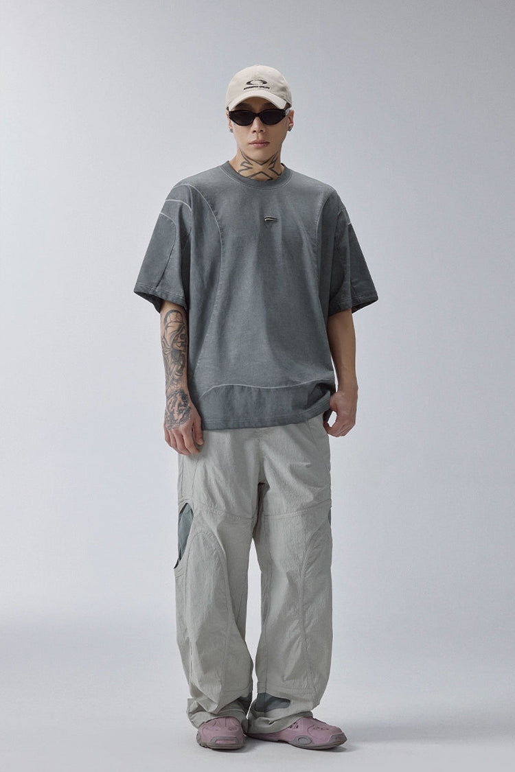 Color Block Cargo Pants — F2CE — view 2