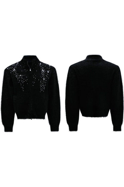 Pearl Fleece Knit Cardigan