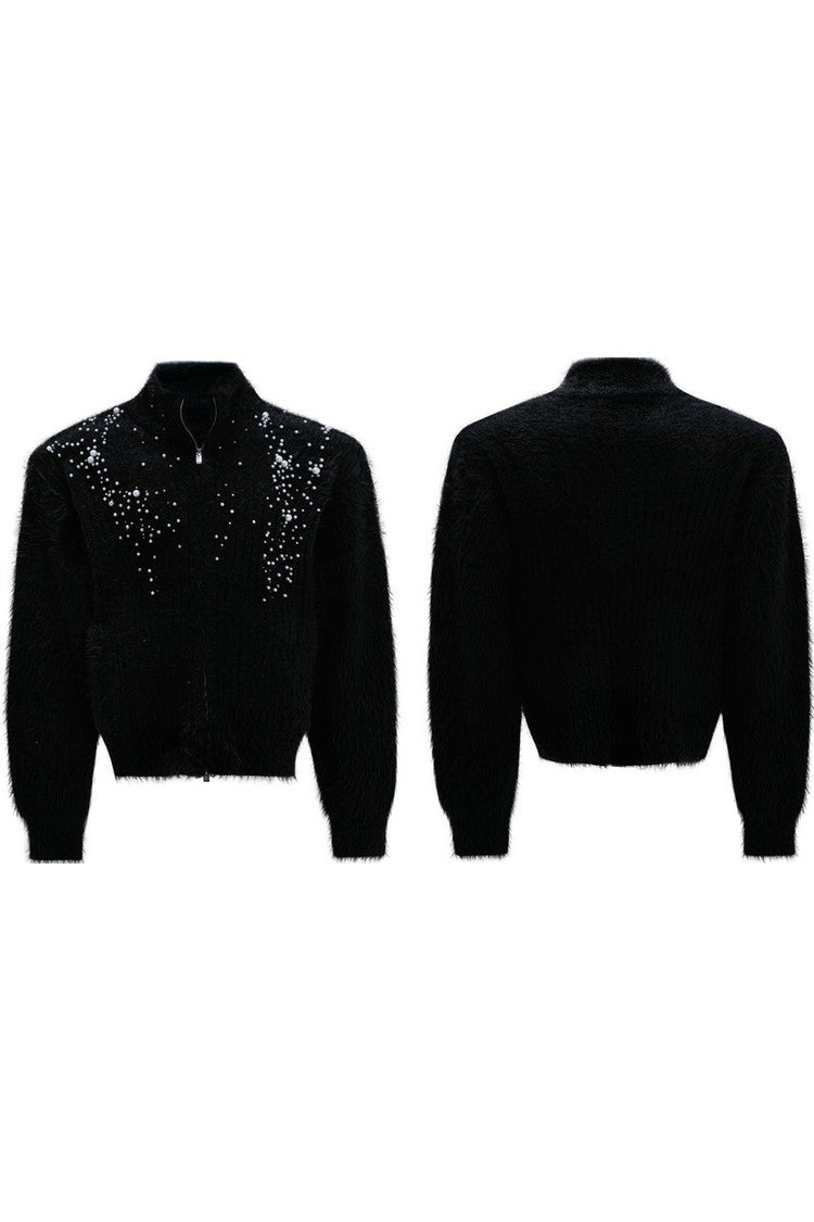 Pearl Fleece Knit Cardigan