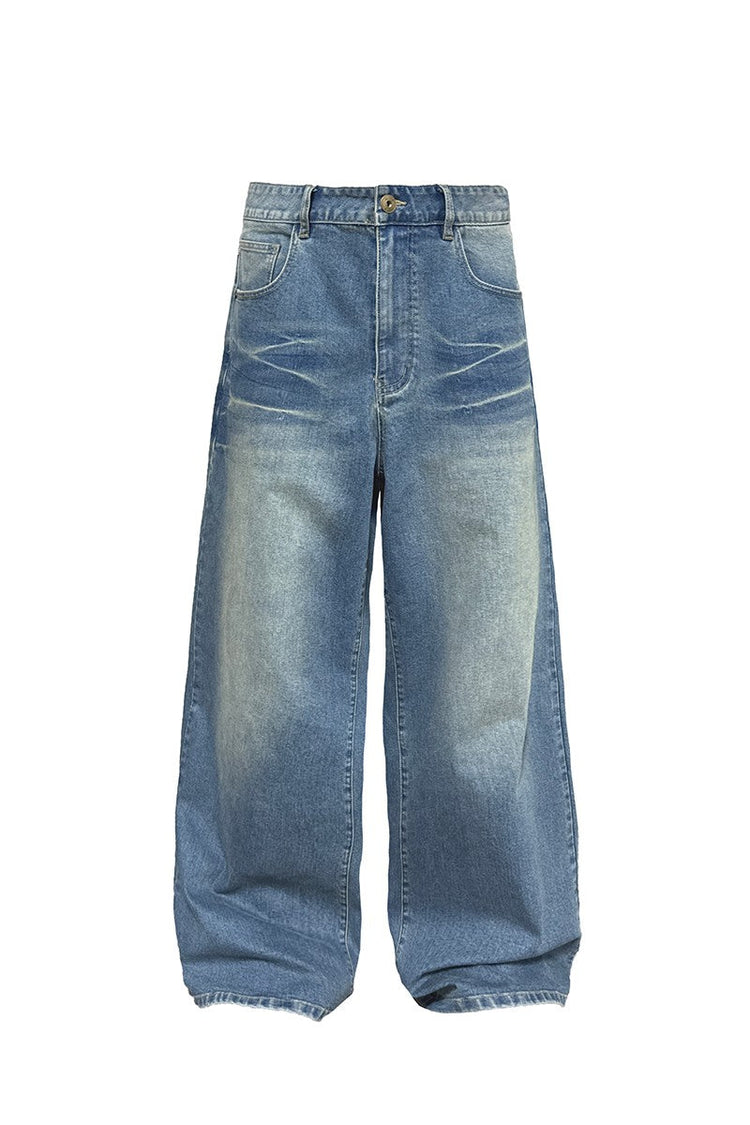 Washed Wide Leg Jeans — JCAESAR