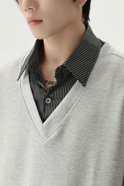 Layered Look Short Sleeve Tee