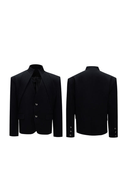 Layered V-Neck Blazer