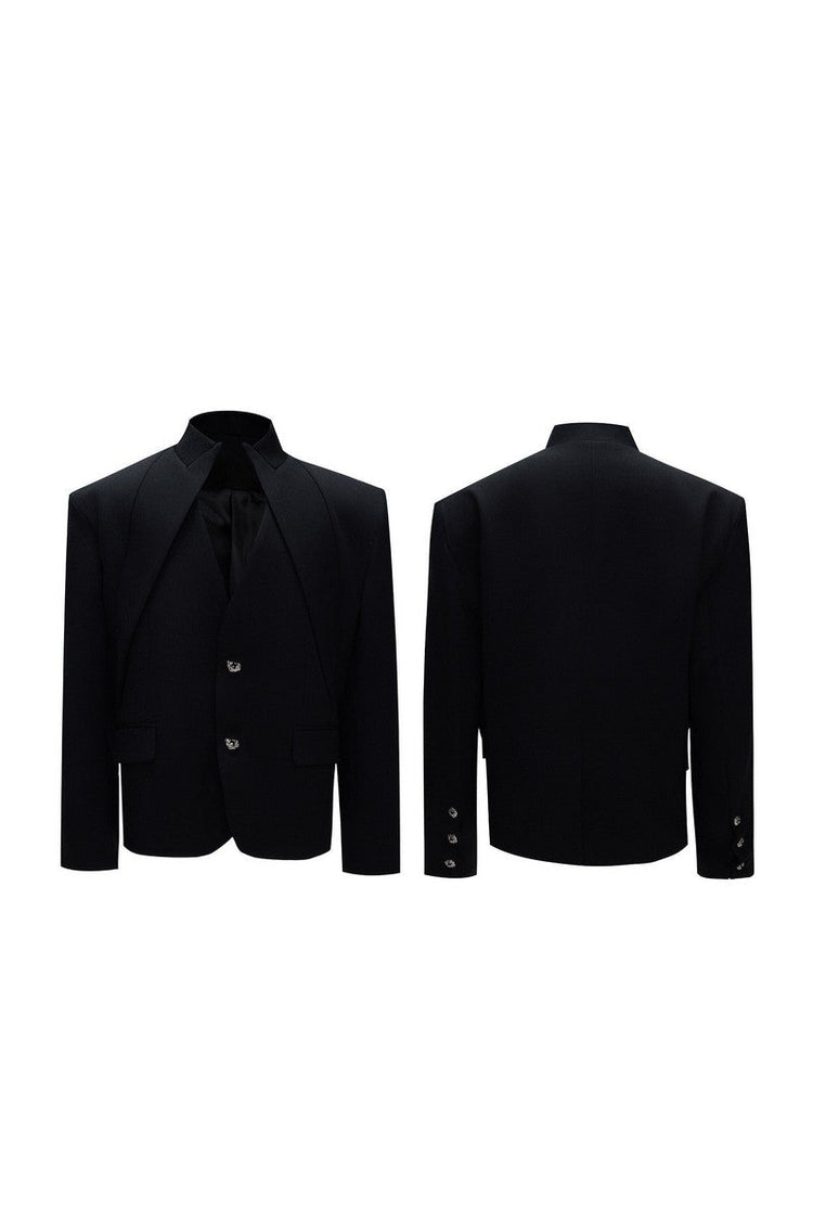 Layered V-Neck Blazer — Argue Culture — view 6