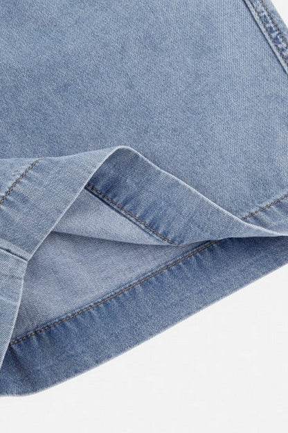 Cooling Washed Denim Shorts