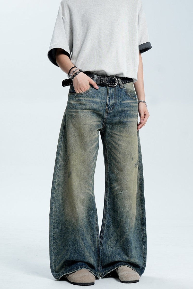 Ripped Washed Vintage Jeans — Trenqor Basics — view 3
