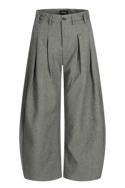 Double Pleat Curved Trousers