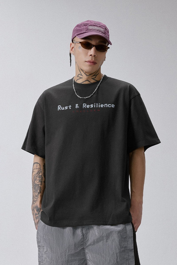 Washed Metal Logo T-Shirt — F2CE