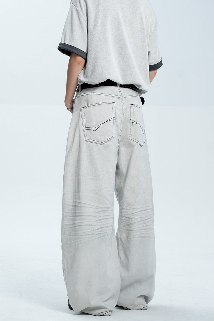 Washed Gray Blade Jeans — Trenqor Basics — view 3