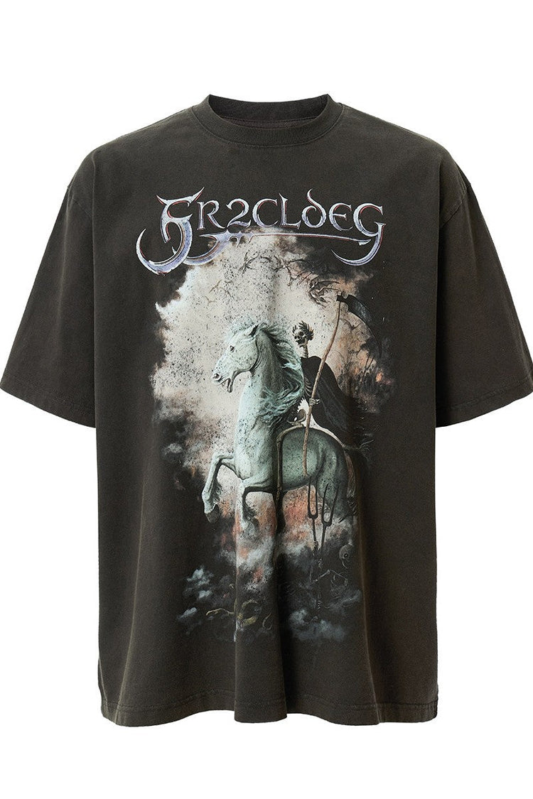 Washed Vintage Graphic T-Shirt — F2CE — view 5