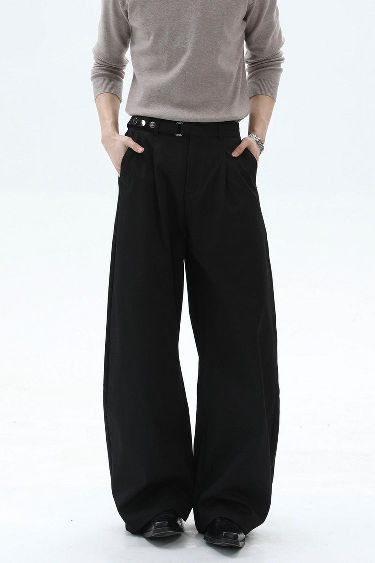 Old Money Draped Wide Leg Trousers — Turntide
