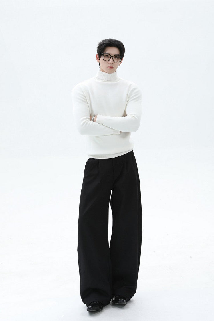Tencel Cashmere Fitted Turtleneck Sweater — Turntide — view 3