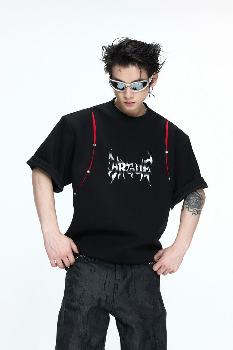 Deconstructed Print T-Shirt — Argue Culture