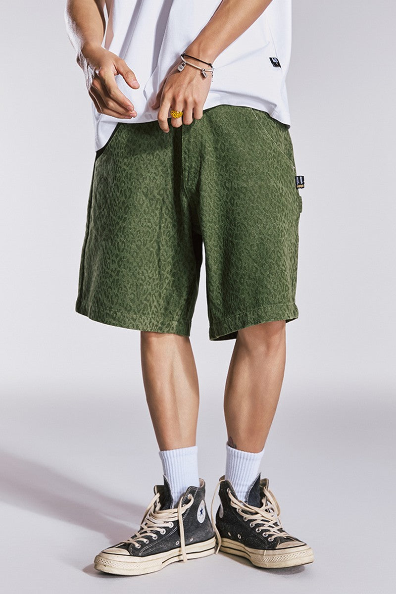 Leopard Cargo Shorts