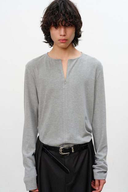 Half Zip Fitted Long Sleeve