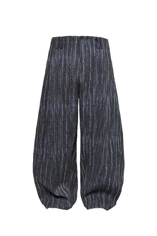 Pleated Curved Knife Pants