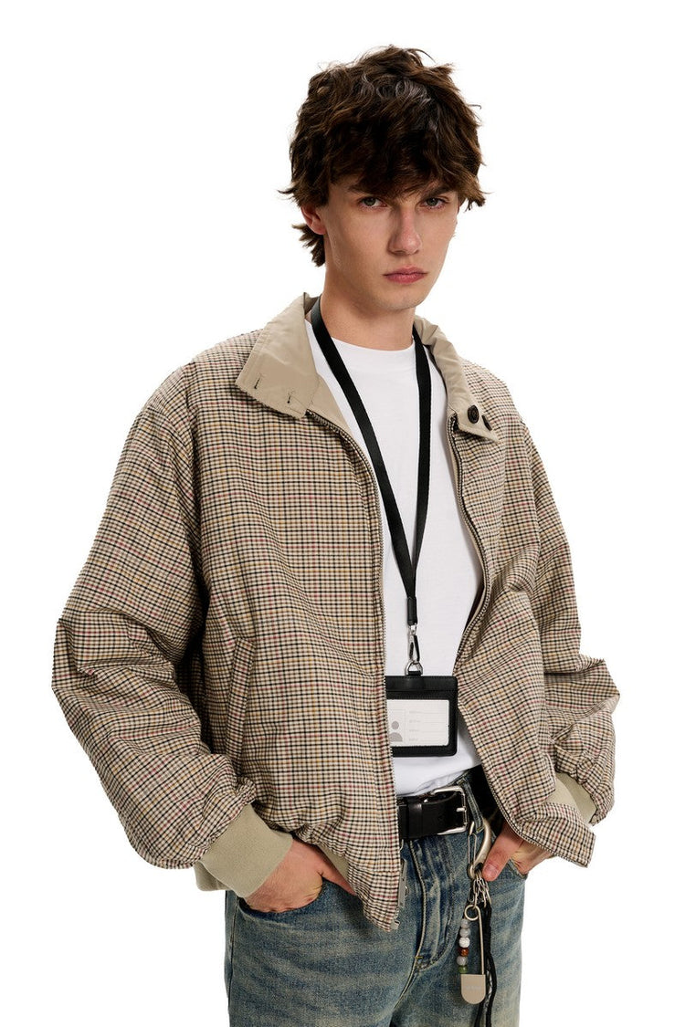 Reversible Plaid Collar Jacket — Trenqor Basics — view 3