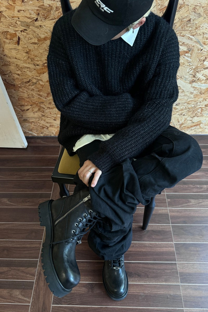 Washed Horsehide Work Boots