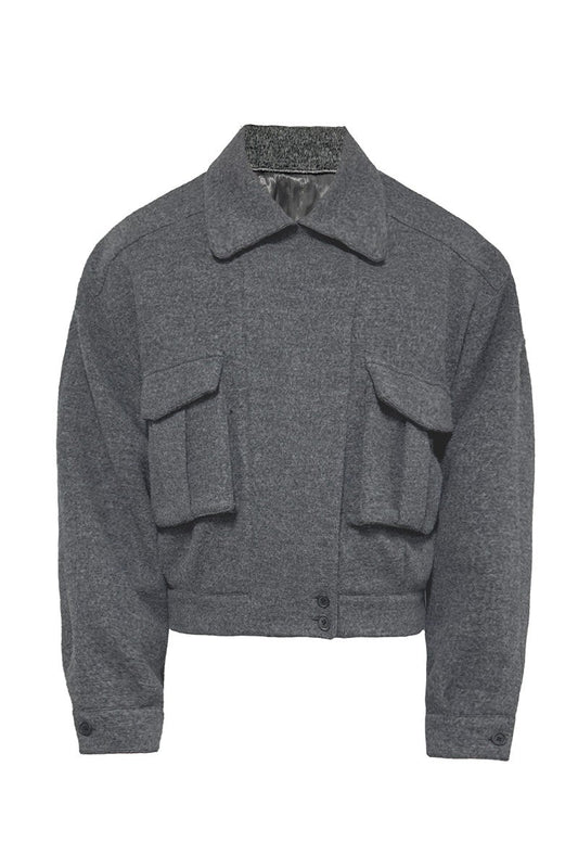 Wool Pocket Bomber Jacket — JCAESAR