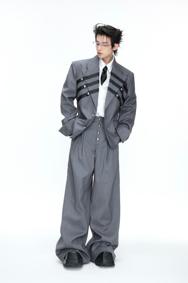 Braided Loose Suit Trousers — Argue Culture — view 3