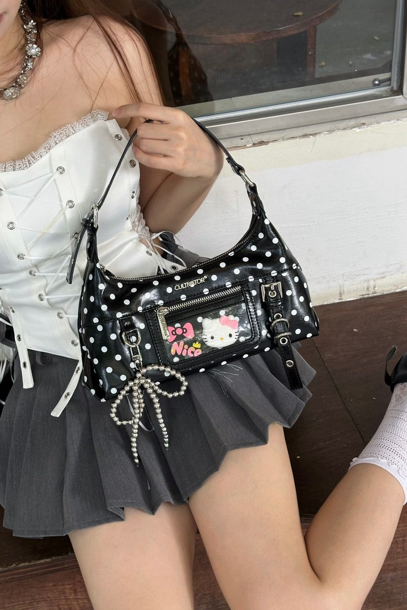 Waxed Polka Dot Bag