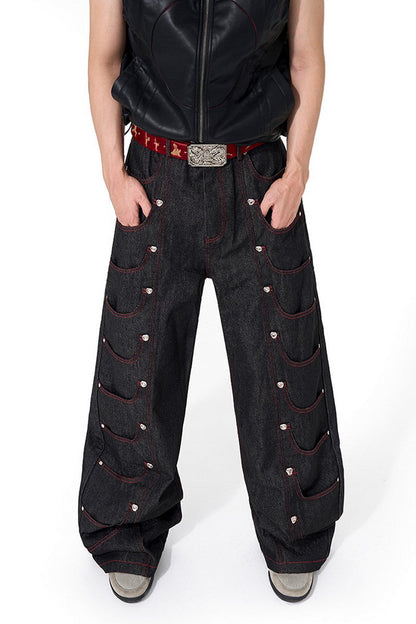 Multi Pocket Selvedge Wide Jeans