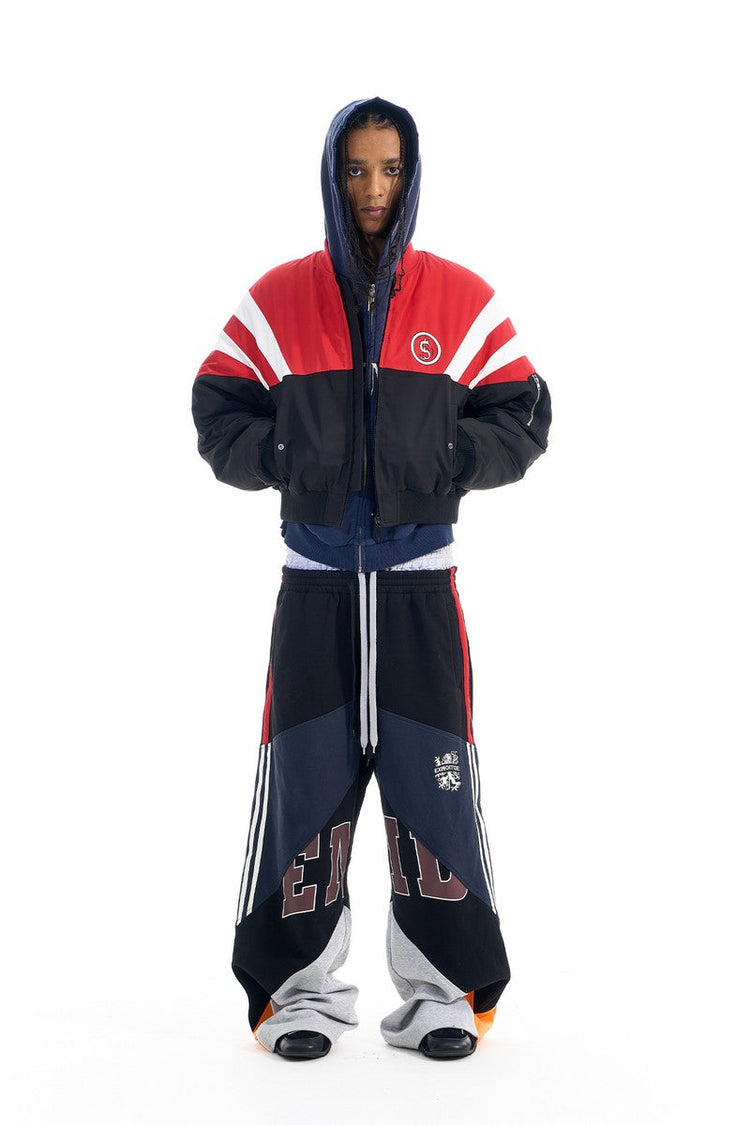 Colorblock Bomber Puffer Jacket — Blind/No Plan — view 2