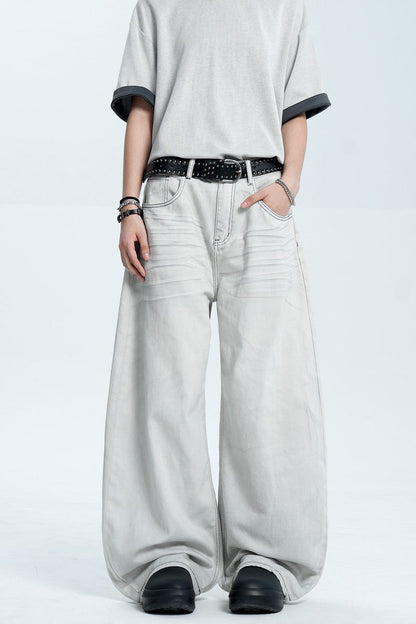 Washed Gray Blade Jeans — Trenqor Basics — view 4
