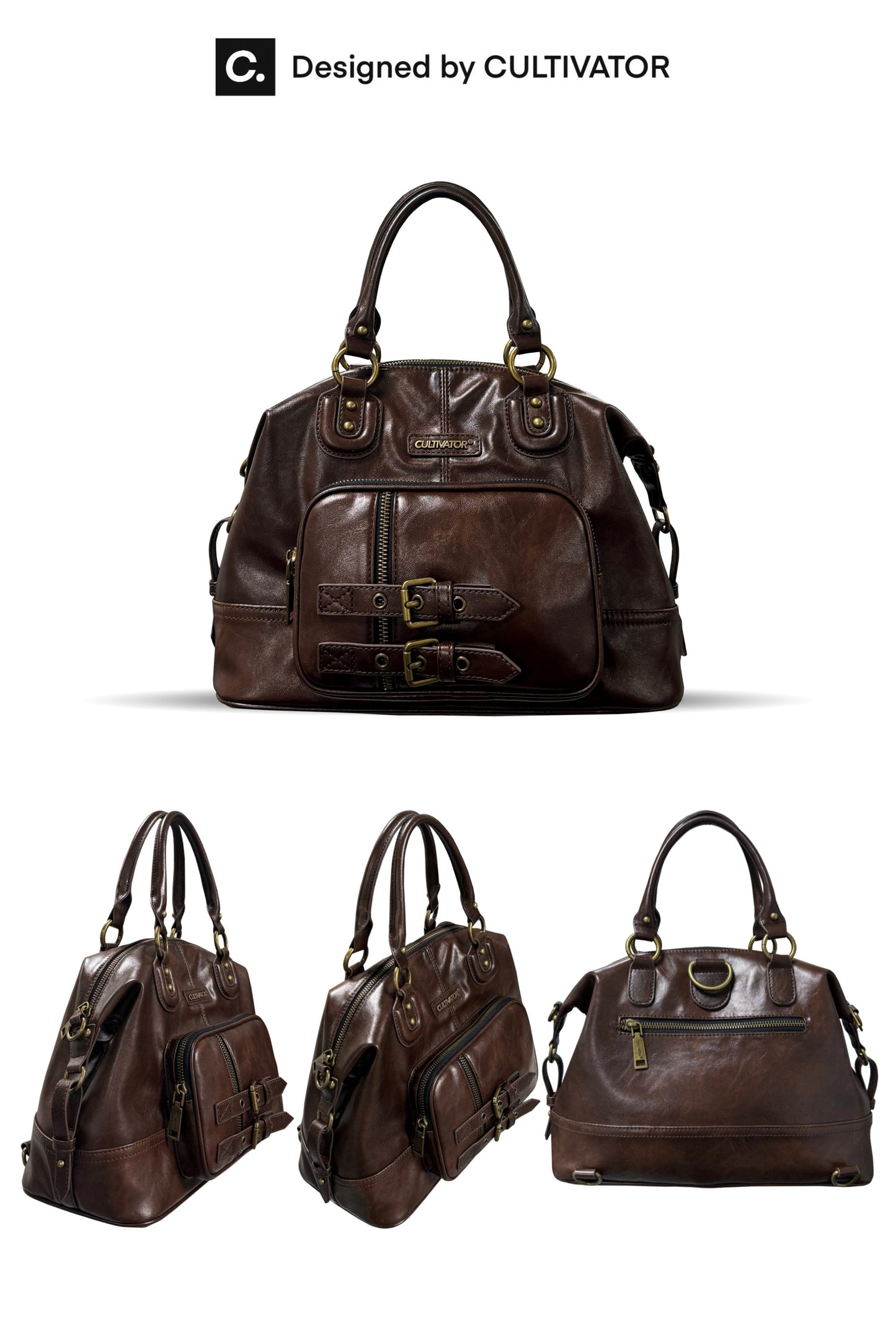 Convertible Waxed Leather Tote