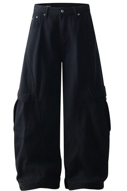 Brown Deconstructed Cargo Pants