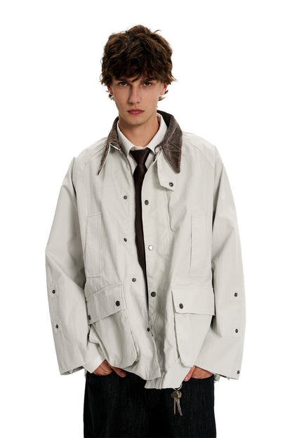 Corduroy Collar Casual Jacket