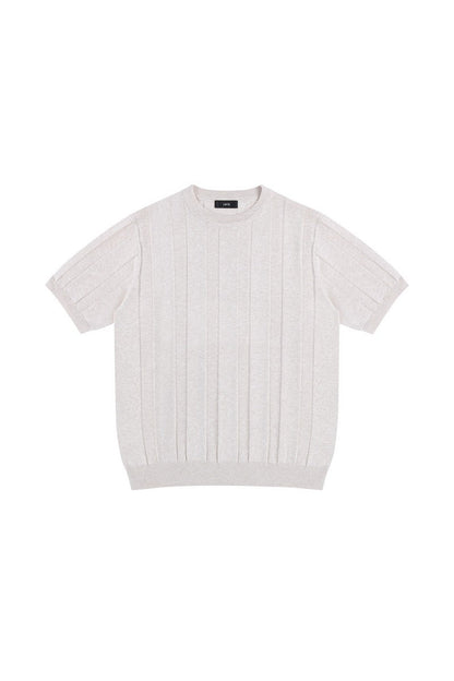 Linen Blend Knit T-Shirt