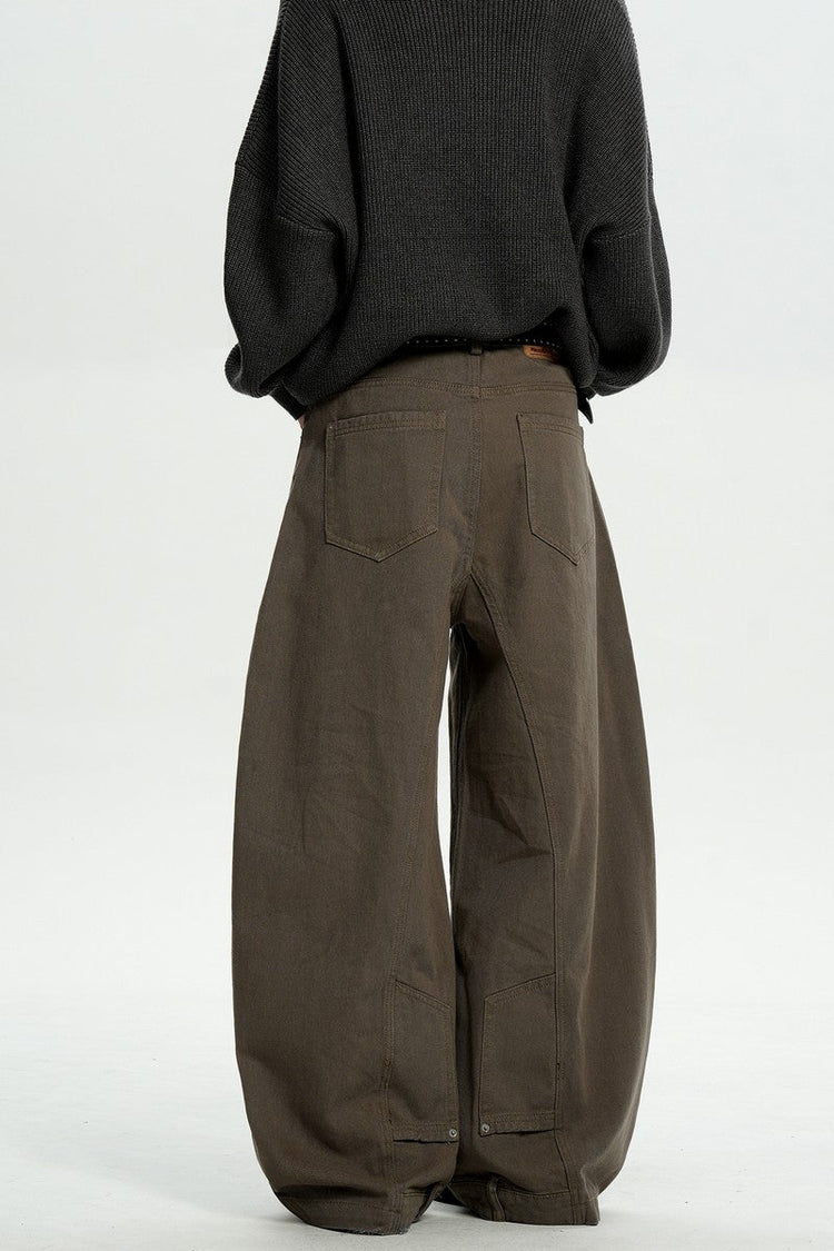 Brown Washed Blade Work Pants — Trenqor Basics — view 4