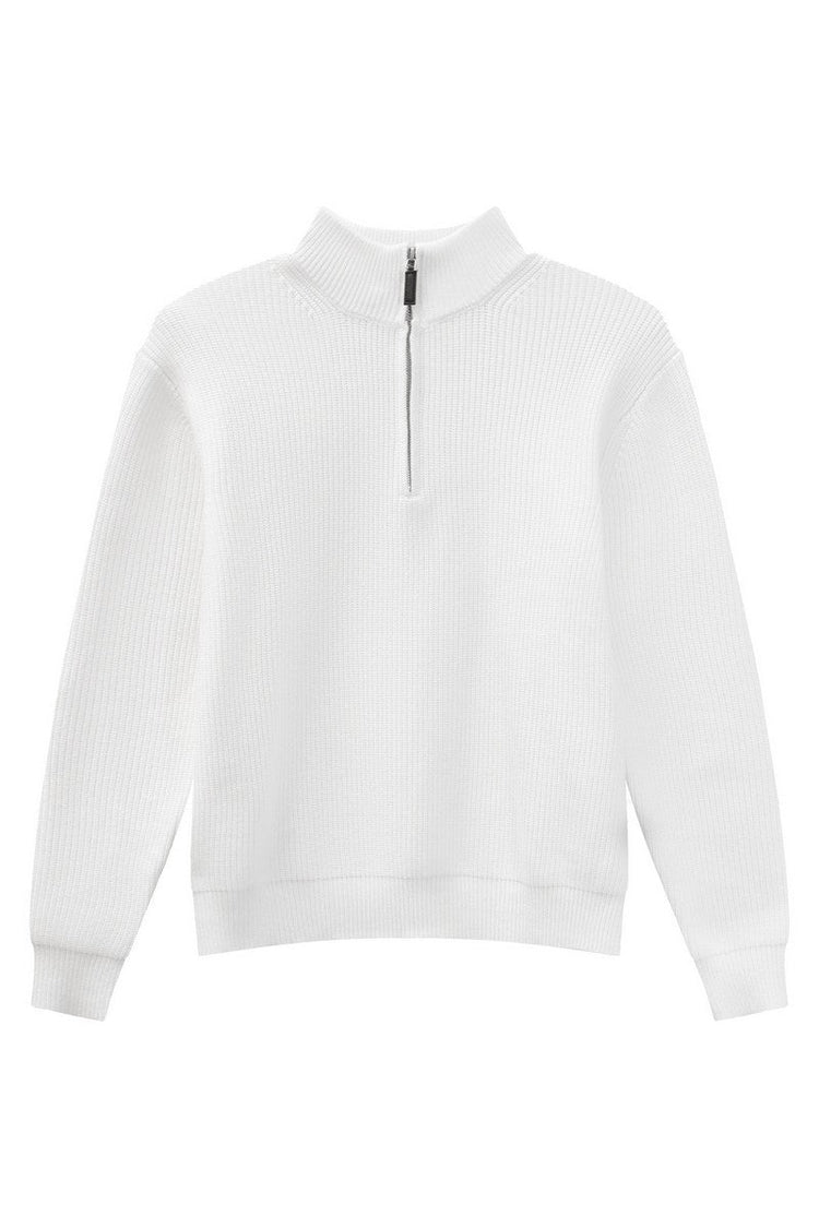 Heavyweight Half Zip Knit Sweater — Turntide — view 5