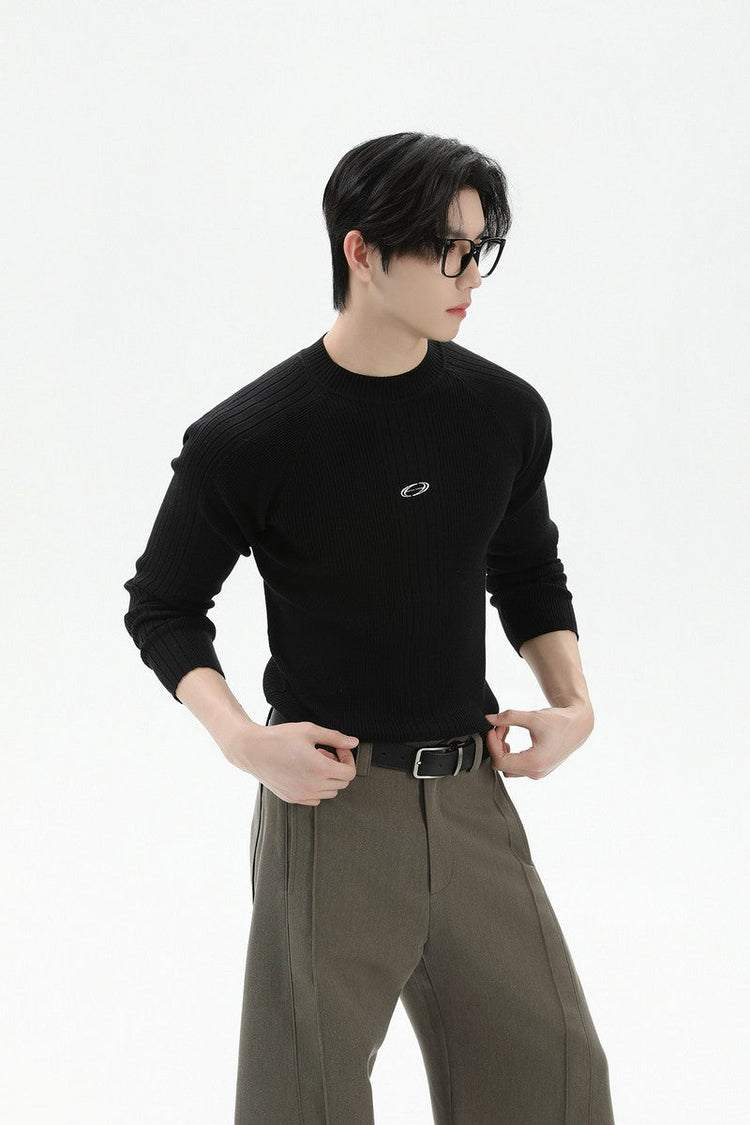 Slim Fit Ribbed Knit Sweater — Turntide — view 2