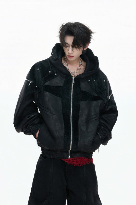 Armor Patchwork Hooded Jacket — Argue Culture