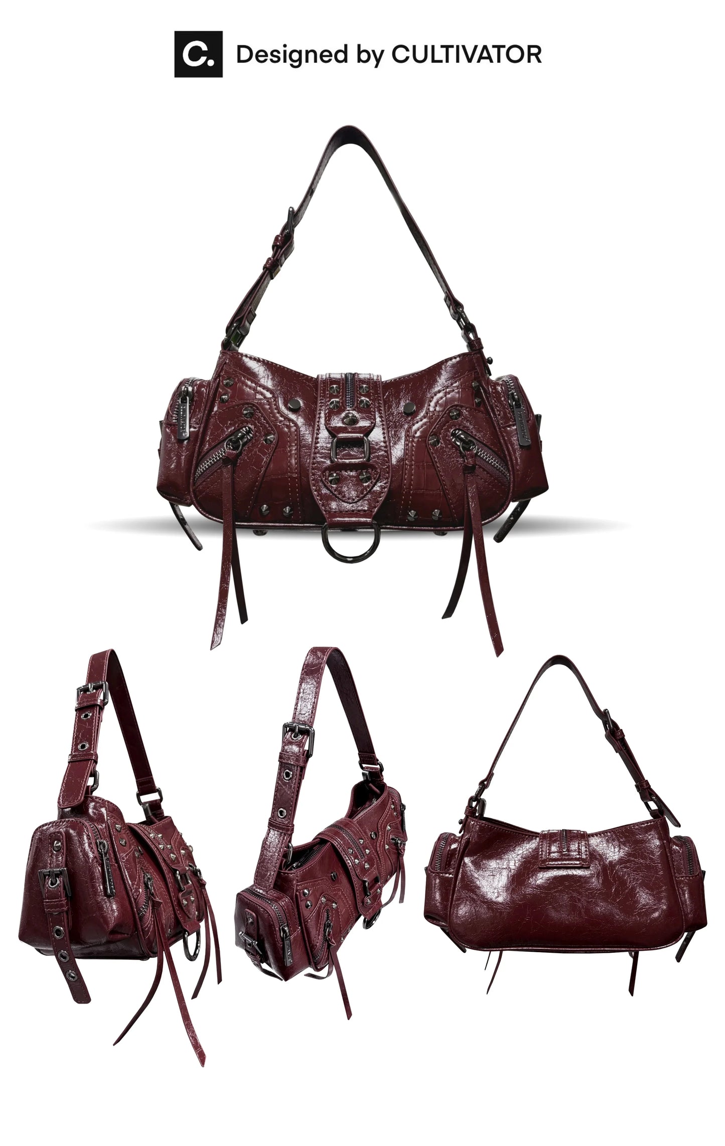 Waxed Leather Biker Bag