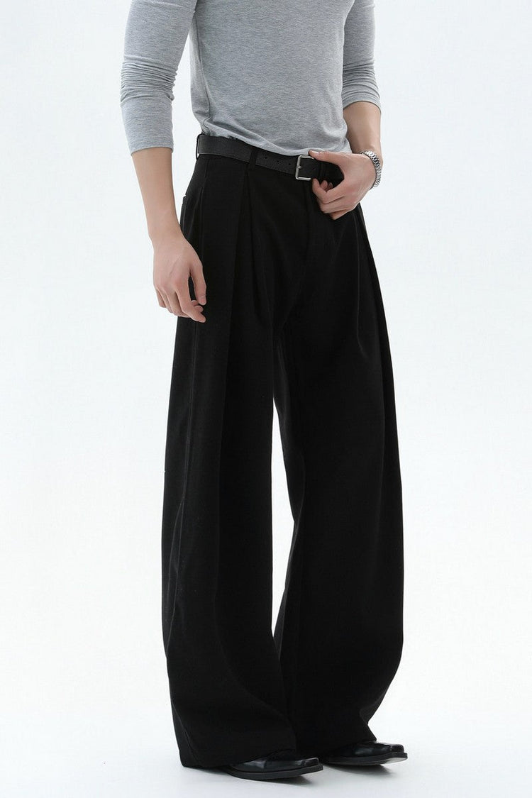 Old Money Pleated Wool Trousers — Turntide — view 5