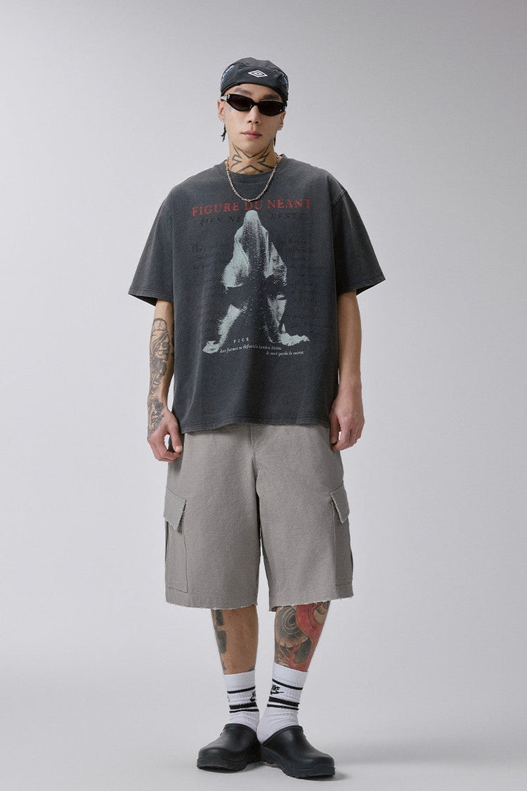 Distressed Utility Cargo Shorts — F2CE — view 2