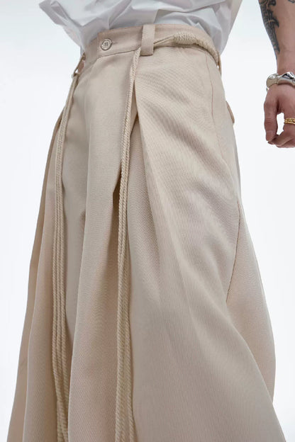 Heavyweight Tie-Waist Trousers