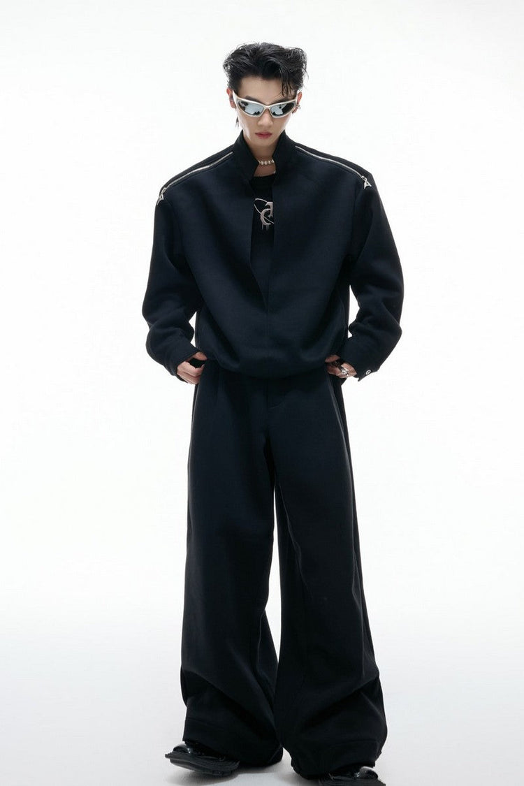 Layered Zip Mock Neck Sweater — Argue Culture — view 4