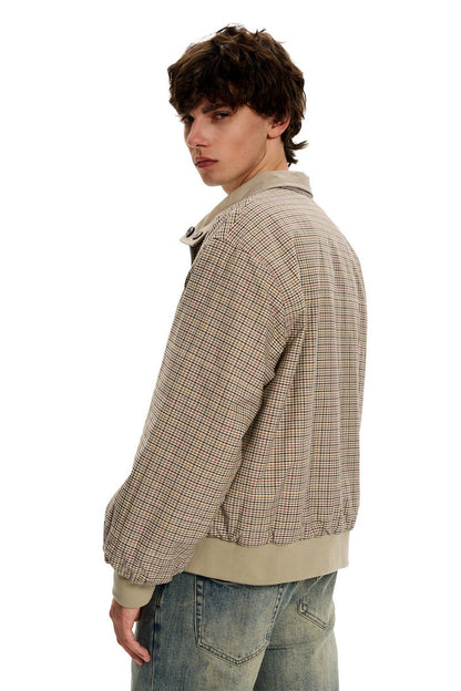 Reversible Plaid Collar Jacket
